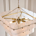 122775 Venice 10 Light Pendant Brass White
