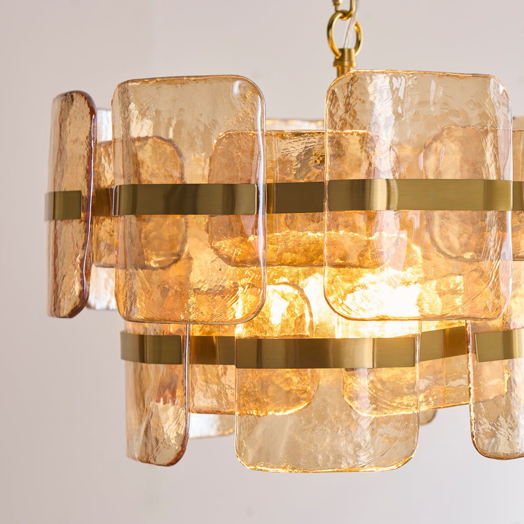 122776 Ancara 3 Light Pendant Brass Champagne