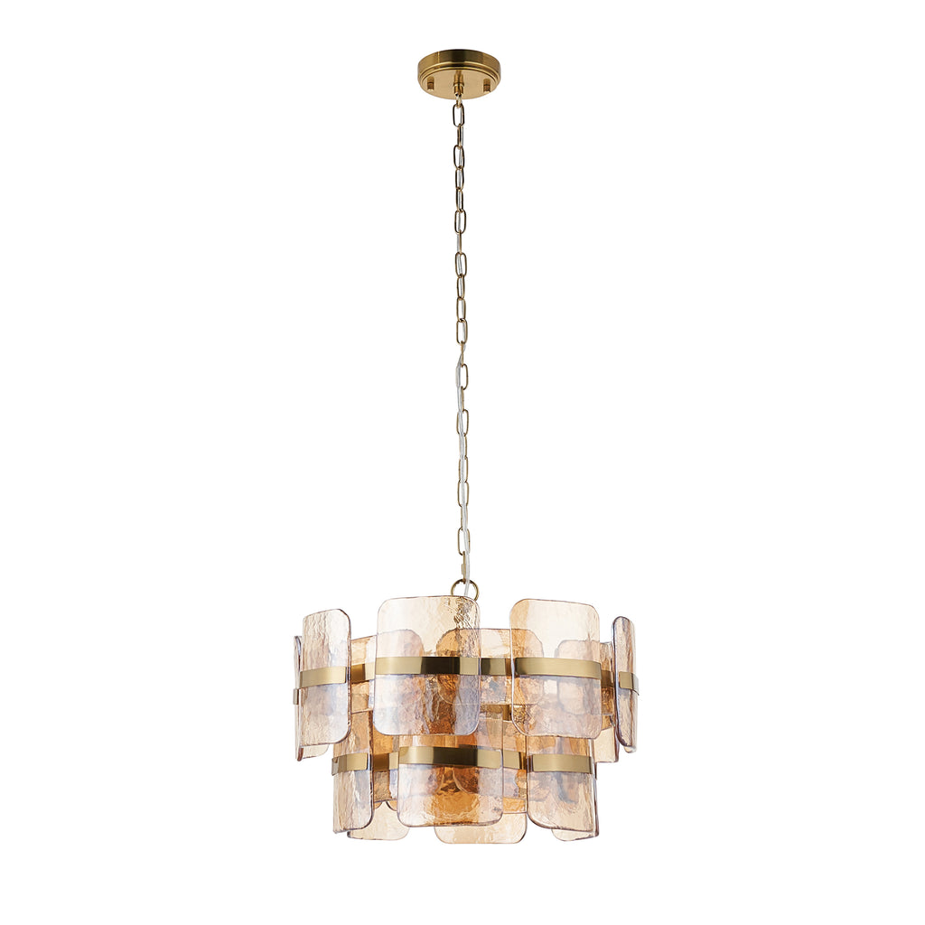 122776 Ancara 3 Light Pendant Brass Champagne