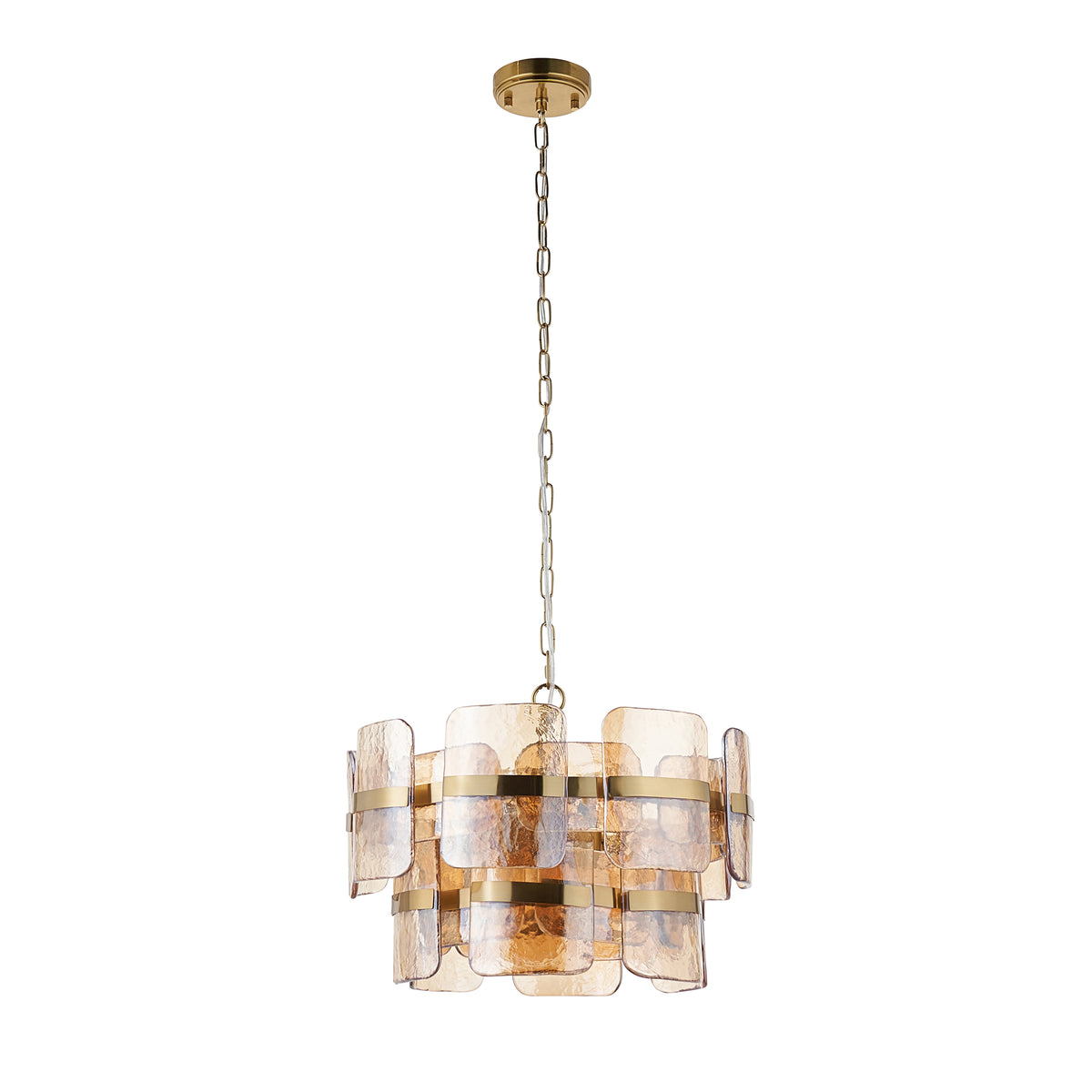 122776 Ancara 3 Light Pendant Brass Champagne