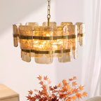 122777 Ancara 6 Light Pendant Brass Champagne