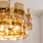 122777 Ancara 6 Light Pendant Brass Champagne