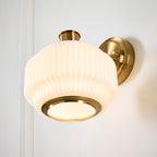 122784 Evora Wall Light Brass Opal