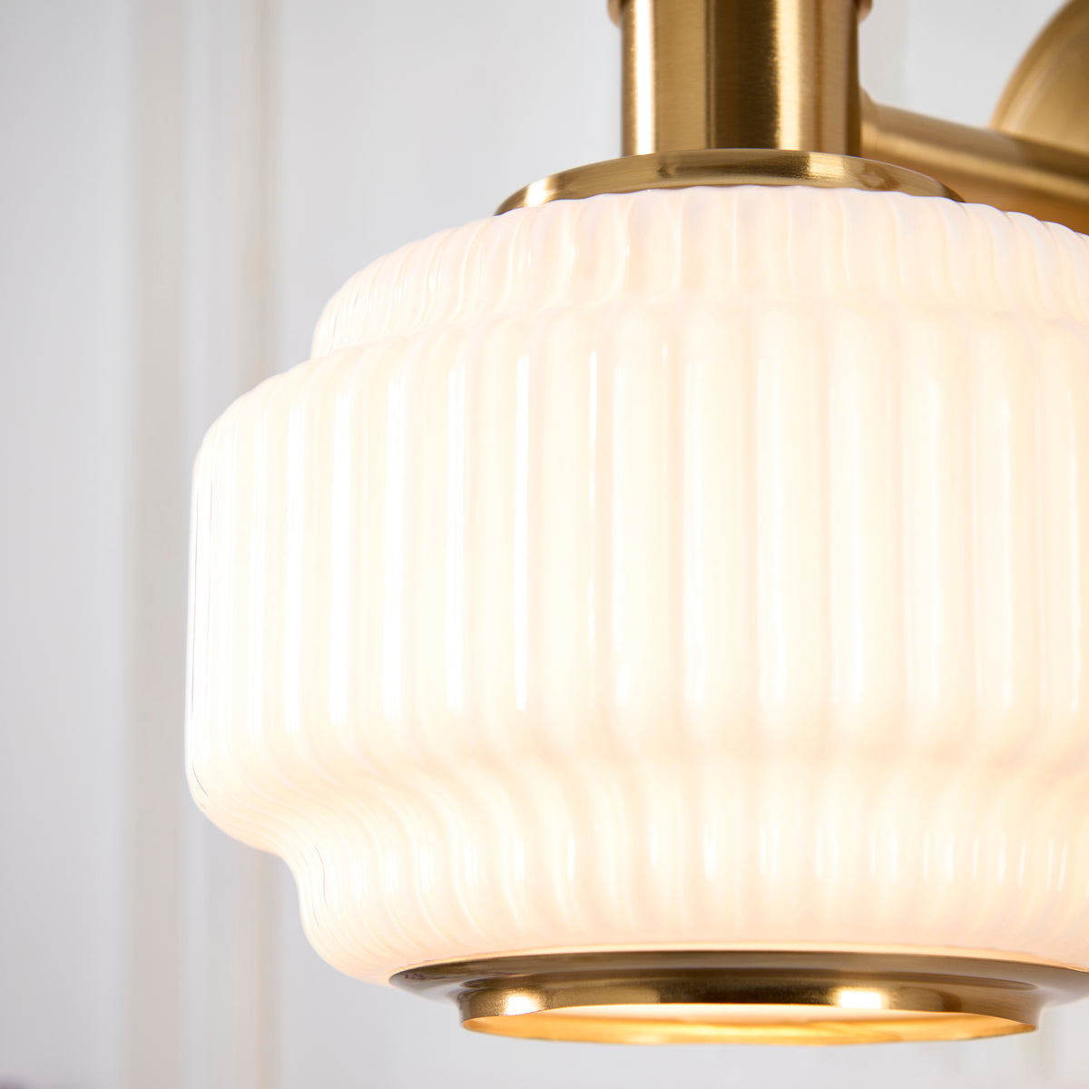 122784 Evora Wall Light Brass Opal