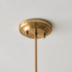 122785 Evora 5 Light Pendant Brass Opal