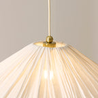 124380 Isabella Grand Pendant Brass White