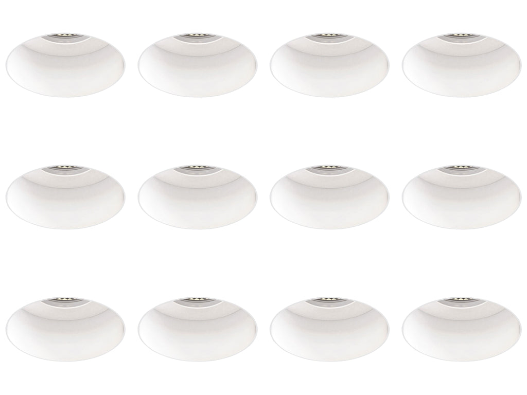 1248017 Astro Trimless Slimline Round Fixed Fire-Rated IP65 Bathroom Downlight Matt White — Pack of 12- £40.64 each