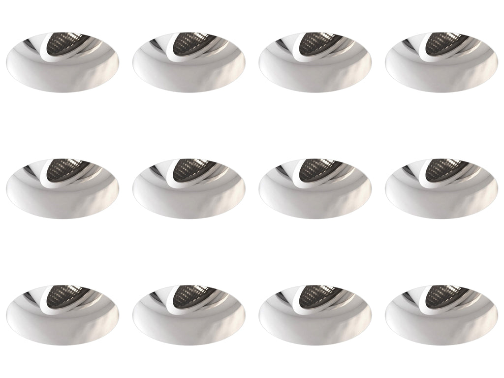 1248019 Astro Trimless Slimline Round Adjustable Fire-Rated Indoor Downlight Matt White — Pack of 12- £43.64 each