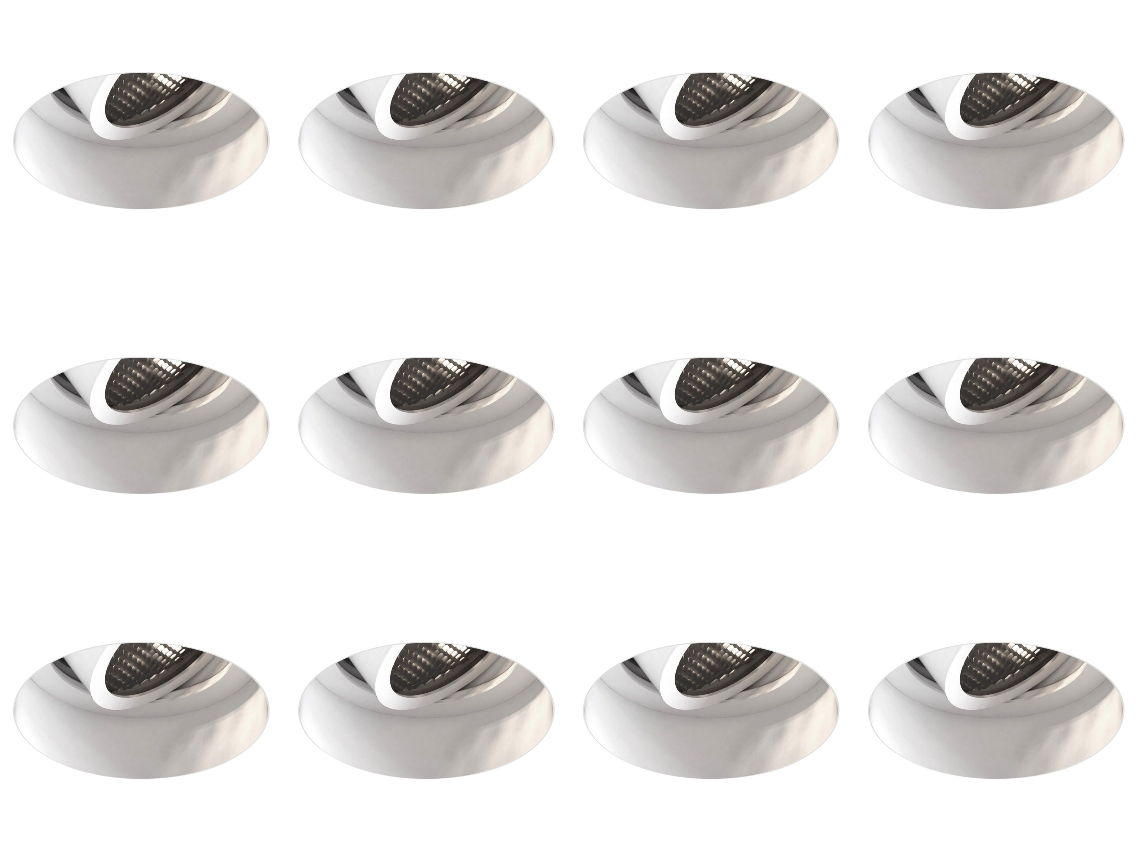 1248019 Astro Trimless Slimline Round Adjustable Fire-Rated Indoor Downlight Matt White — Pack of 12- £43.64 each