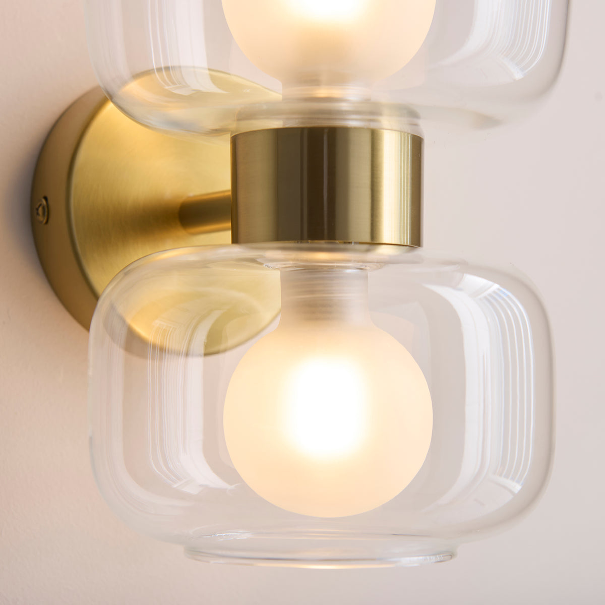 124803 Rossano 2 Light Wall Light Brass