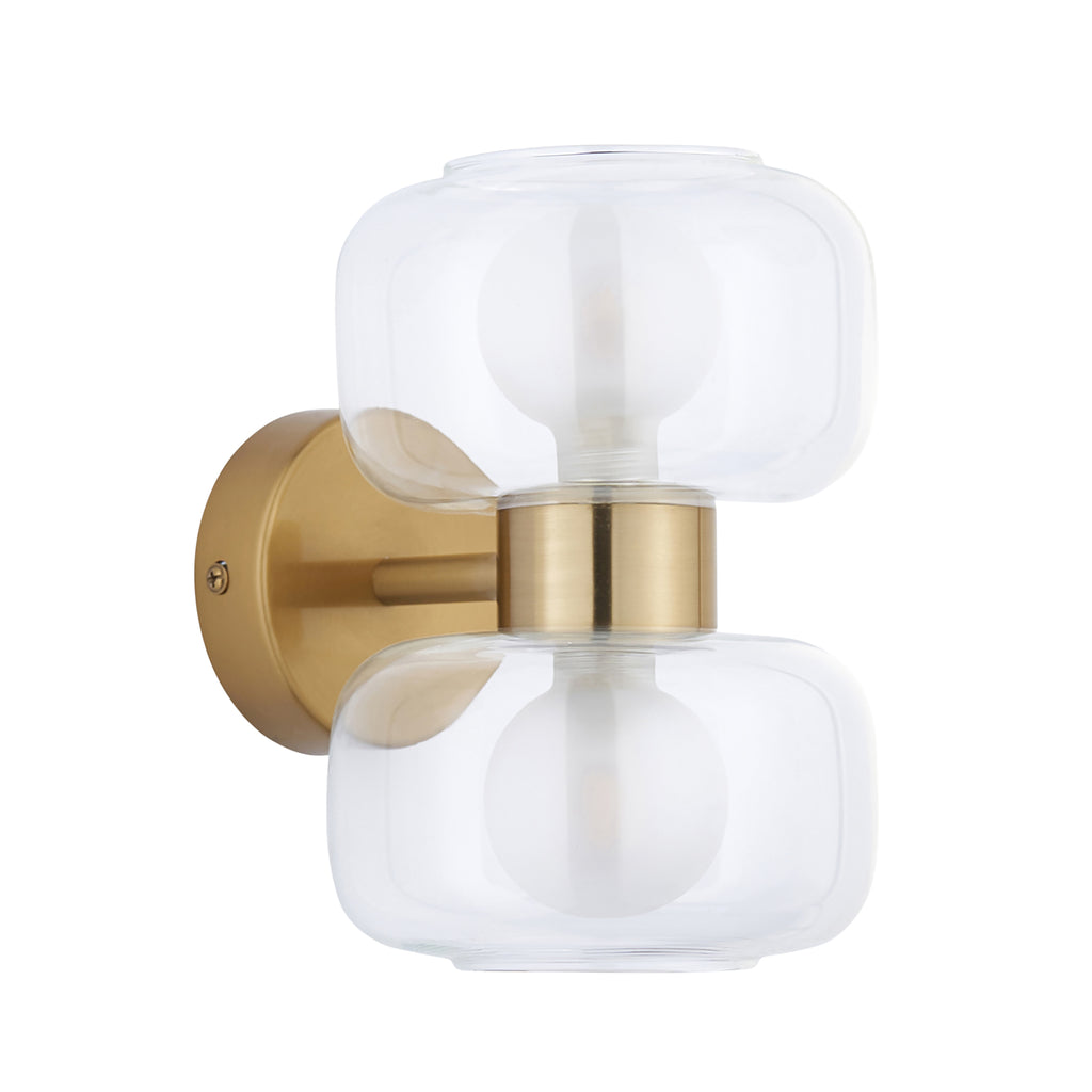 124803 Rossano 2 Light Wall Light Brass