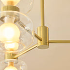 124804 Rossano 6 Light Semi Flush Ceiling Brass