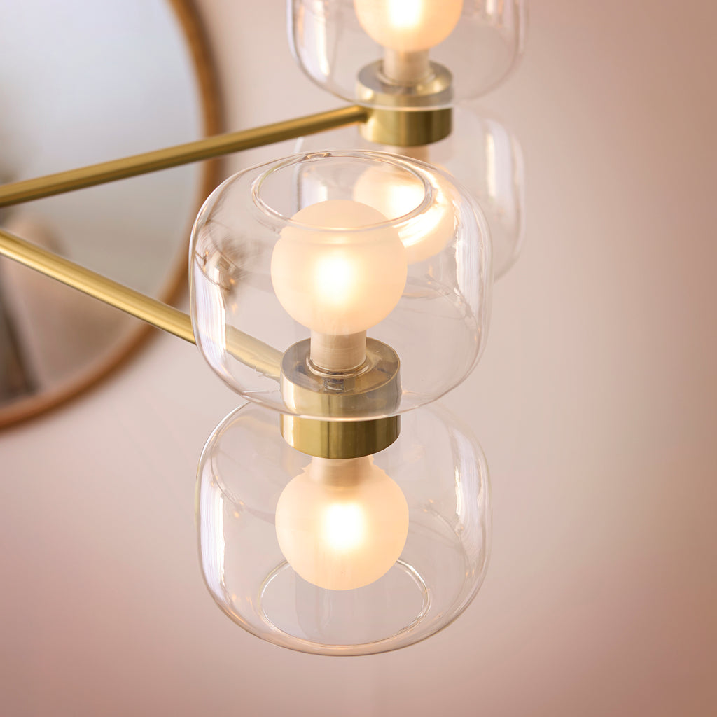 124805 Rossano 10 Light Pendant Brass