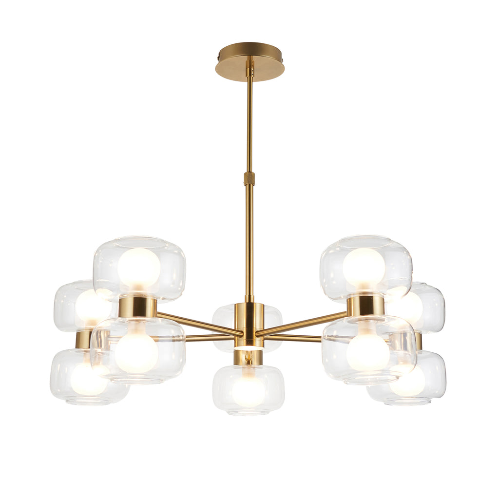 124805 Rossano 10 Light Pendant Brass