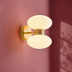 124812 Rossano 2 Light Wall Light Brass White