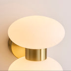 124812 Rossano 2 Light Wall Light Brass White