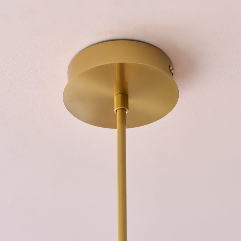 124814 Rossano 10 Light Pendant Brass White