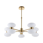 124814 Rossano 10 Light Pendant Brass White