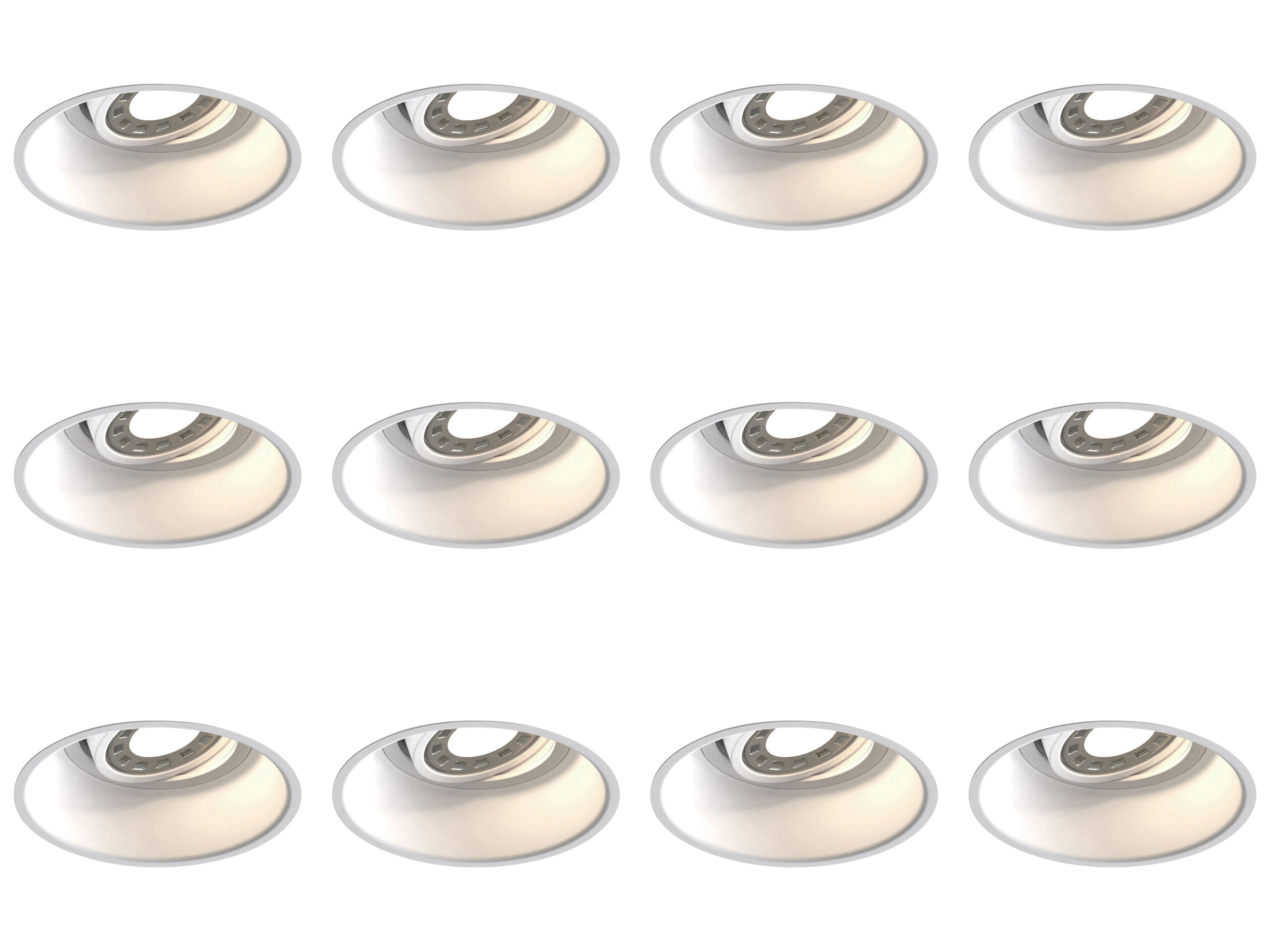 1249003 Astro Minima Round Adjustable Indoor Downlight Matt White — Pack of 12 - £9.60 each