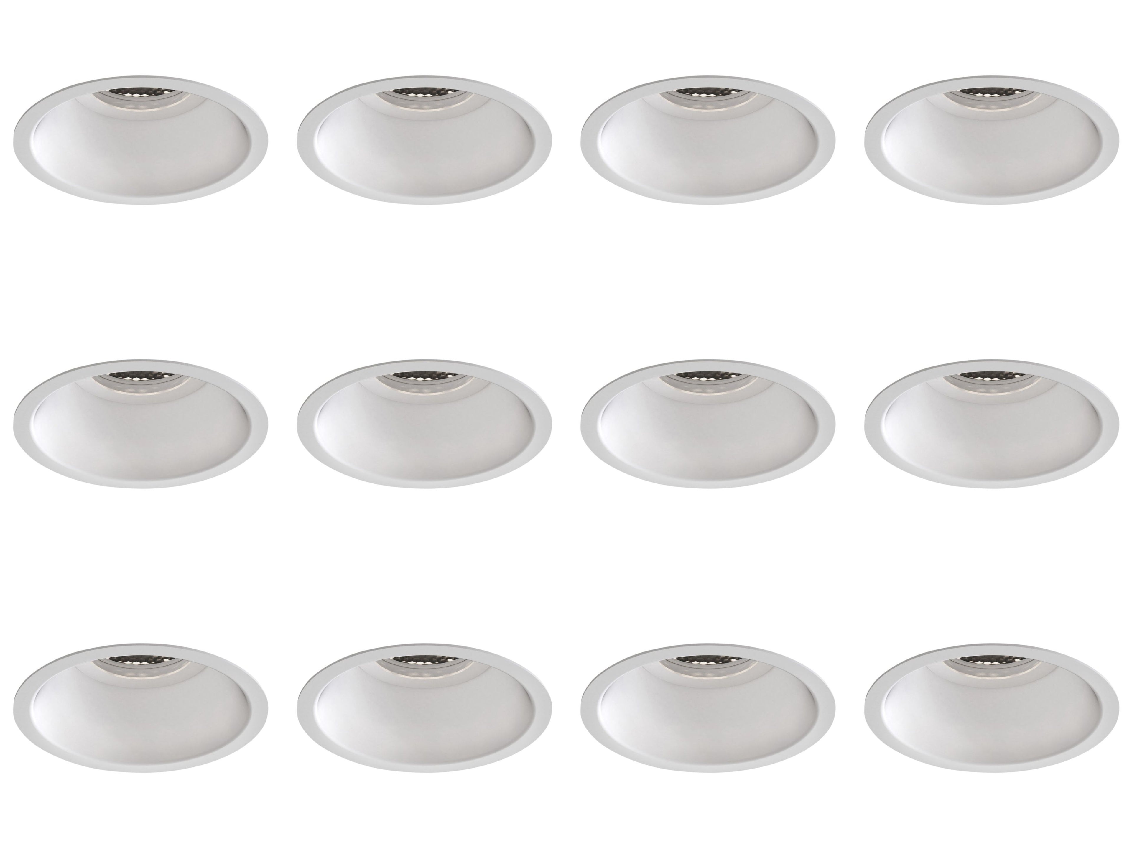 1249034 Astro Minima Slimline Round Fixed Fire-Rated IP65 Bathroom Downlight Matt White — Pack of 12- £18.14 each