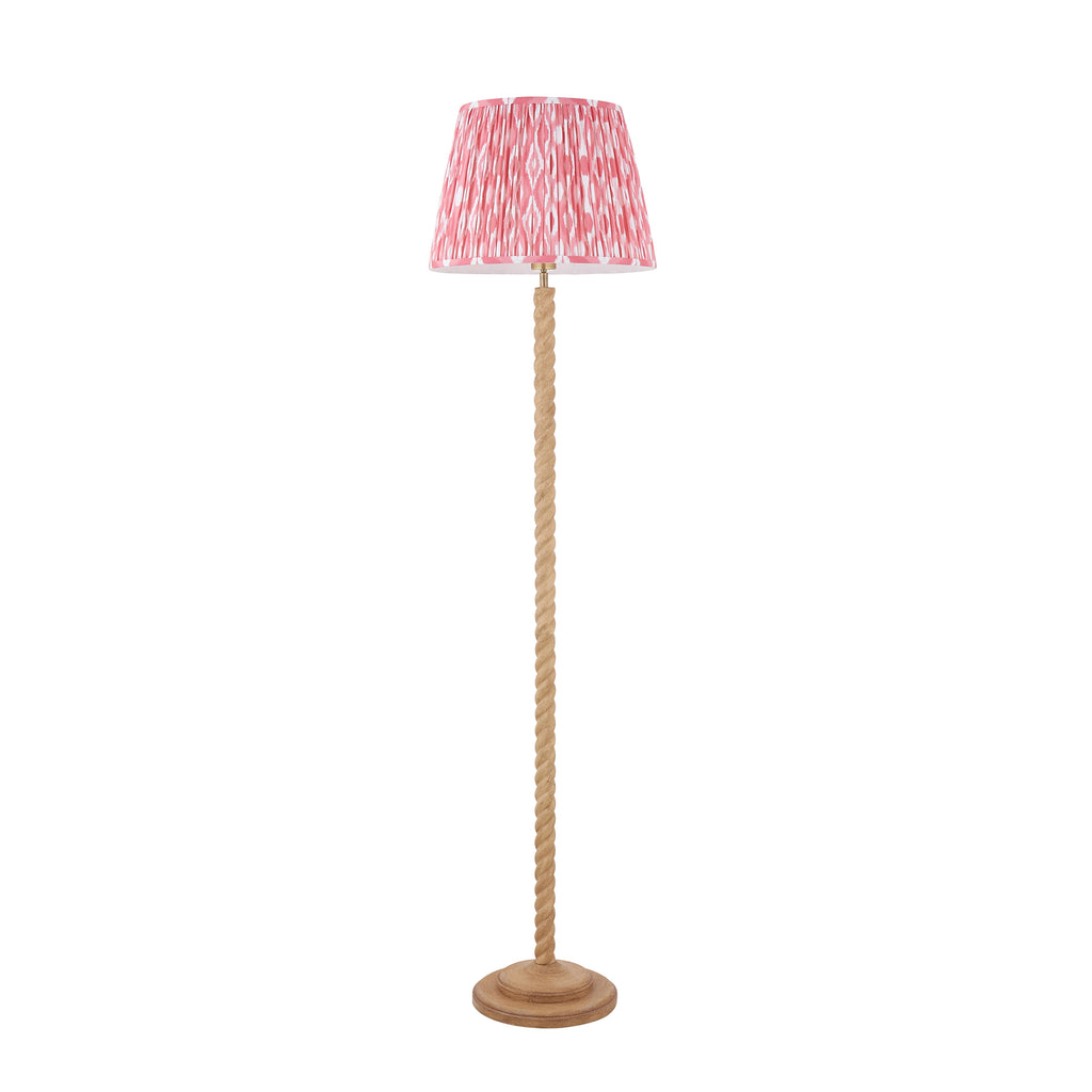 125402 Twist & Ikat 40cm Floor Lamp Wood Pink