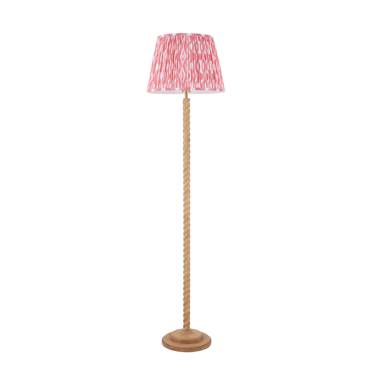 125402 Twist & Ikat 40cm Floor Lamp Wood Pink
