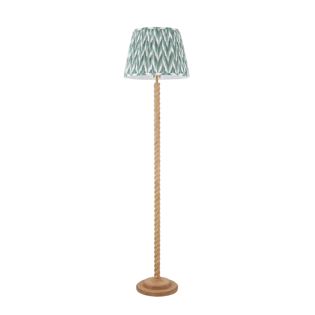 125403 Twist & ZigZag 40cm Floor Lamp Wood Green