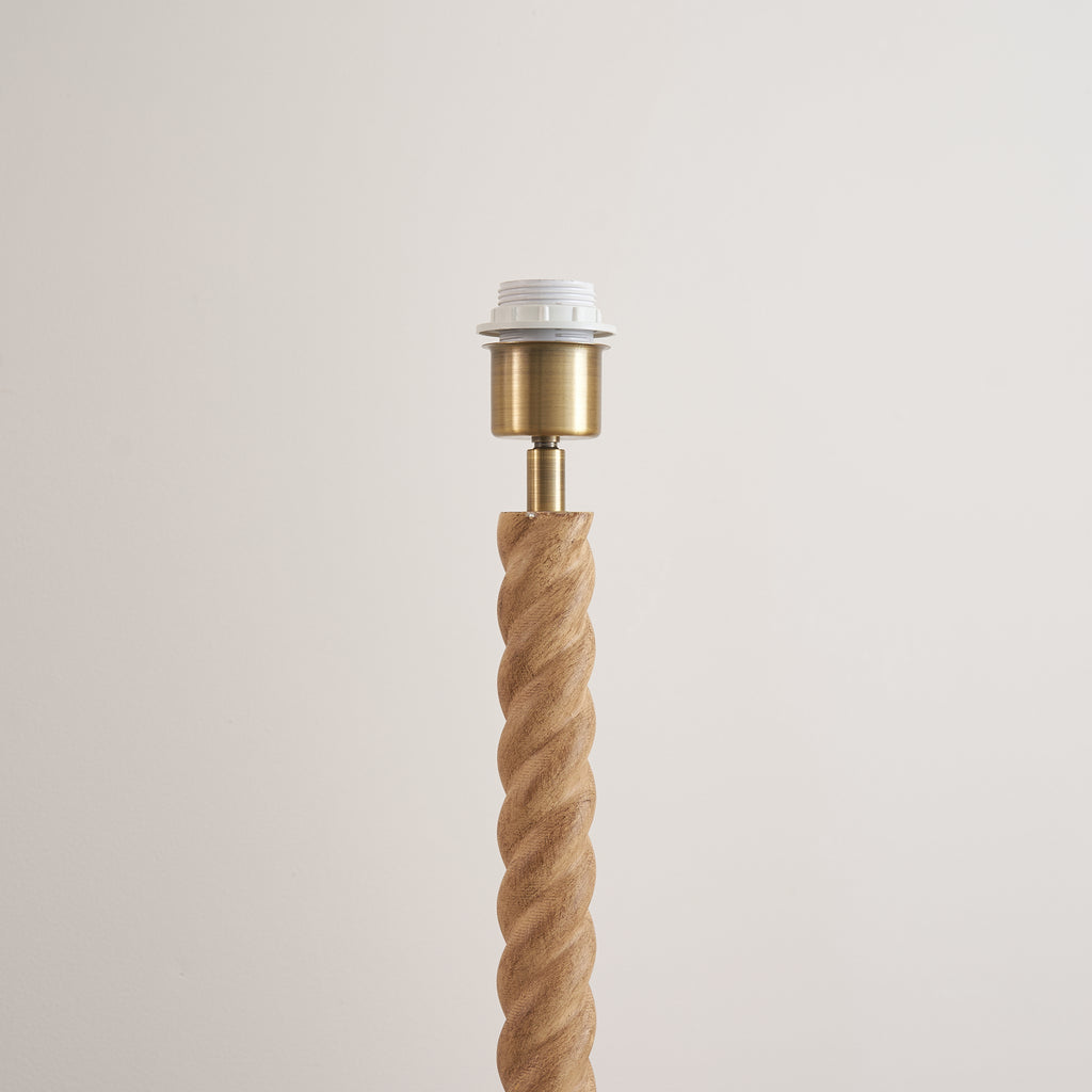 125404 Twist & Leaf 40cm Floor Lamp Wood Green