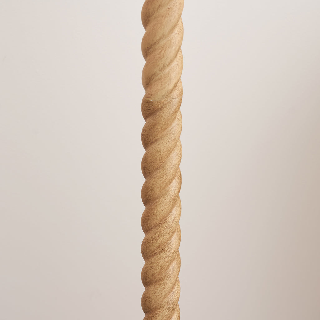 125404 Twist & Leaf 40cm Floor Lamp Wood Green