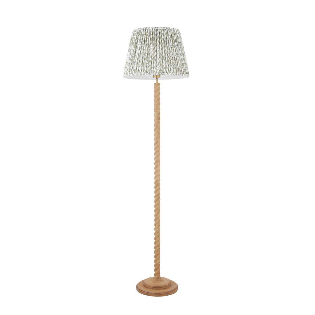 125404 Twist & Leaf 40cm Floor Lamp Wood Green