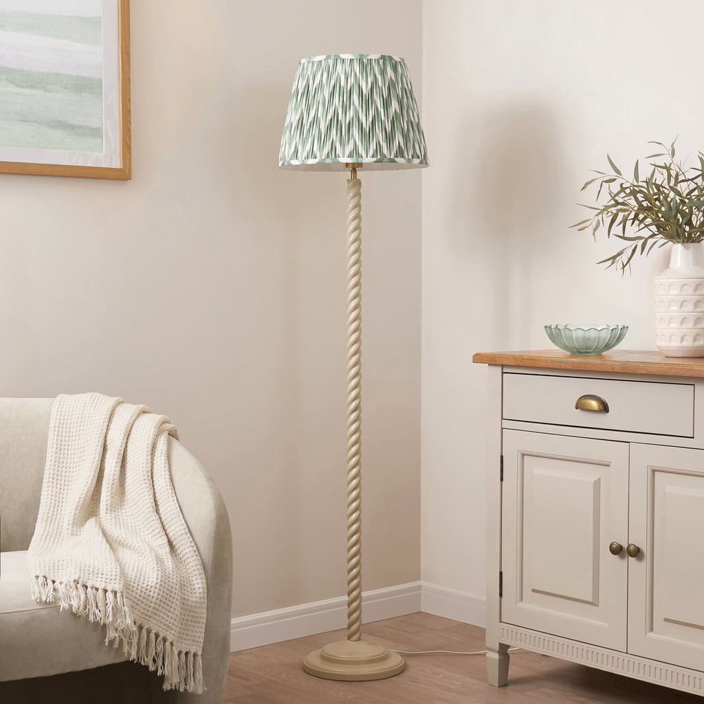 125405 Twist & ZigZag 40cm Floor Lamp White Green
