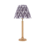 125408 Twist & Zigzag 25cm Table Lamp Wood Grey