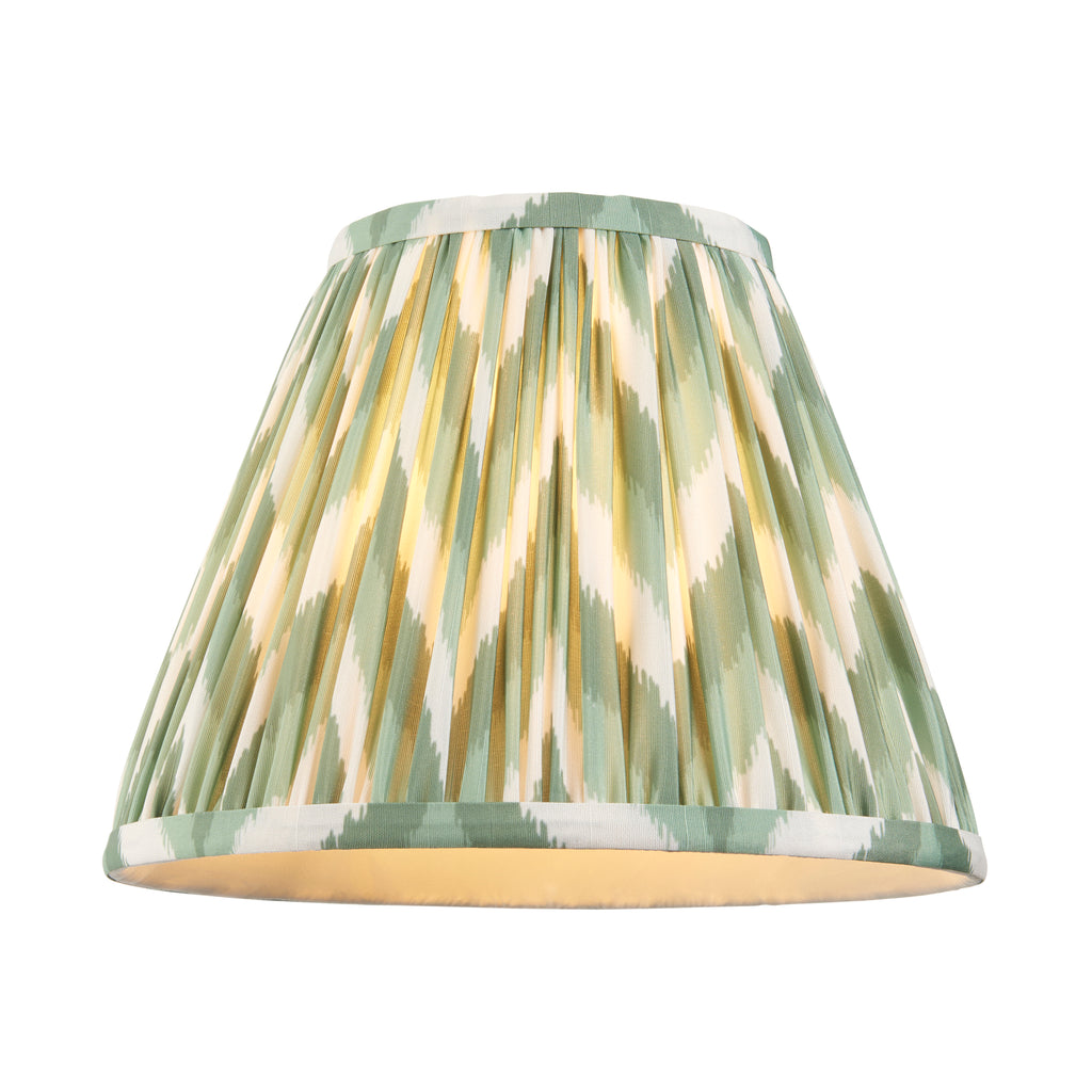 125410 Twist & Zigzag25cm Table Lamp Wood Green