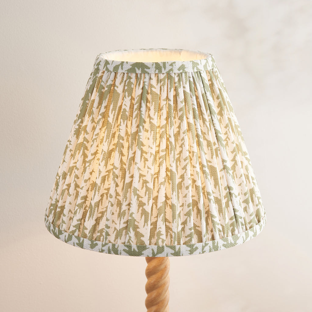 125411 Twist & Leaf 25cm Table Lamp Wood Green