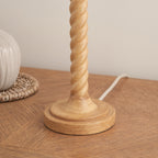 125411 Twist & Leaf 25cm Table Lamp Wood Green