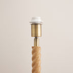 125411 Twist & Leaf 25cm Table Lamp Wood Green