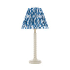 125413 Twist & Ikat 25cm Table Lamp White Blue