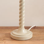 125414 Twist & Ikat 25cm Table Lamp White