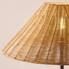 125417 Arlo & Rattan 52cm Floor Lamp Black