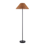 125417 Arlo & Rattan 52cm Floor Lamp Black