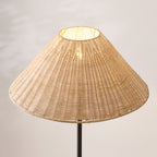 125418 Arlo & Rattan 52cm Floor Lamp Black