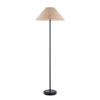 125418 Arlo & Rattan 52cm Floor Lamp Black