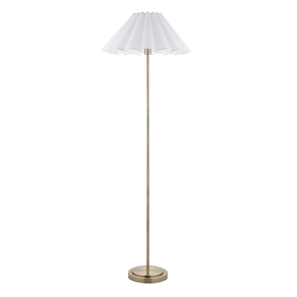 125420 Arlo & Ayla 53cm Floor Lamp Brass White