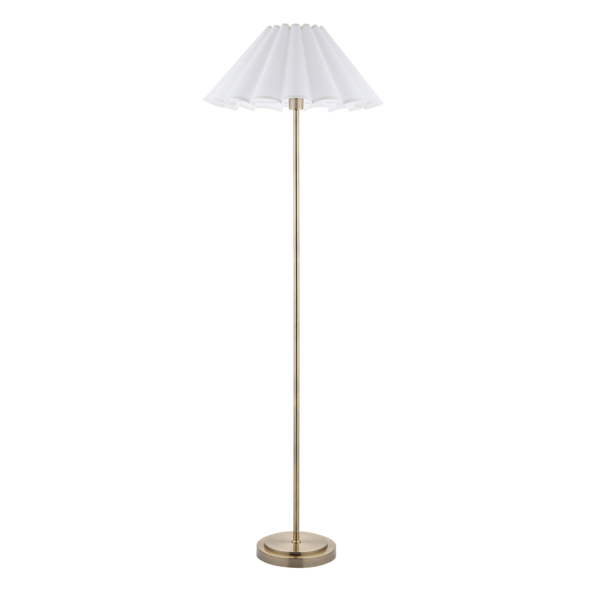 125420 Arlo & Ayla 53cm Floor Lamp Brass White