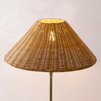 125421 Arlo & Rattan 52cm Floor Lamp Brass