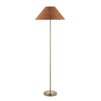 125421 Arlo & Rattan 52cm Floor Lamp Brass