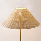 125422 Arlo & Rattan 52cm Floor Lamp Brass