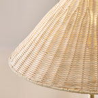 125422 Arlo & Rattan 52cm Floor Lamp Brass