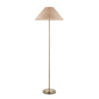 125422 Arlo & Rattan 52cm Floor Lamp Brass