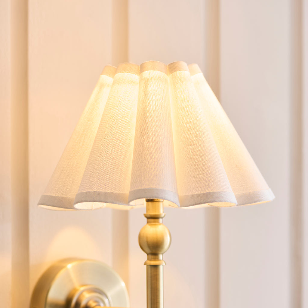 125425 Sylvie Wall Light Brass White